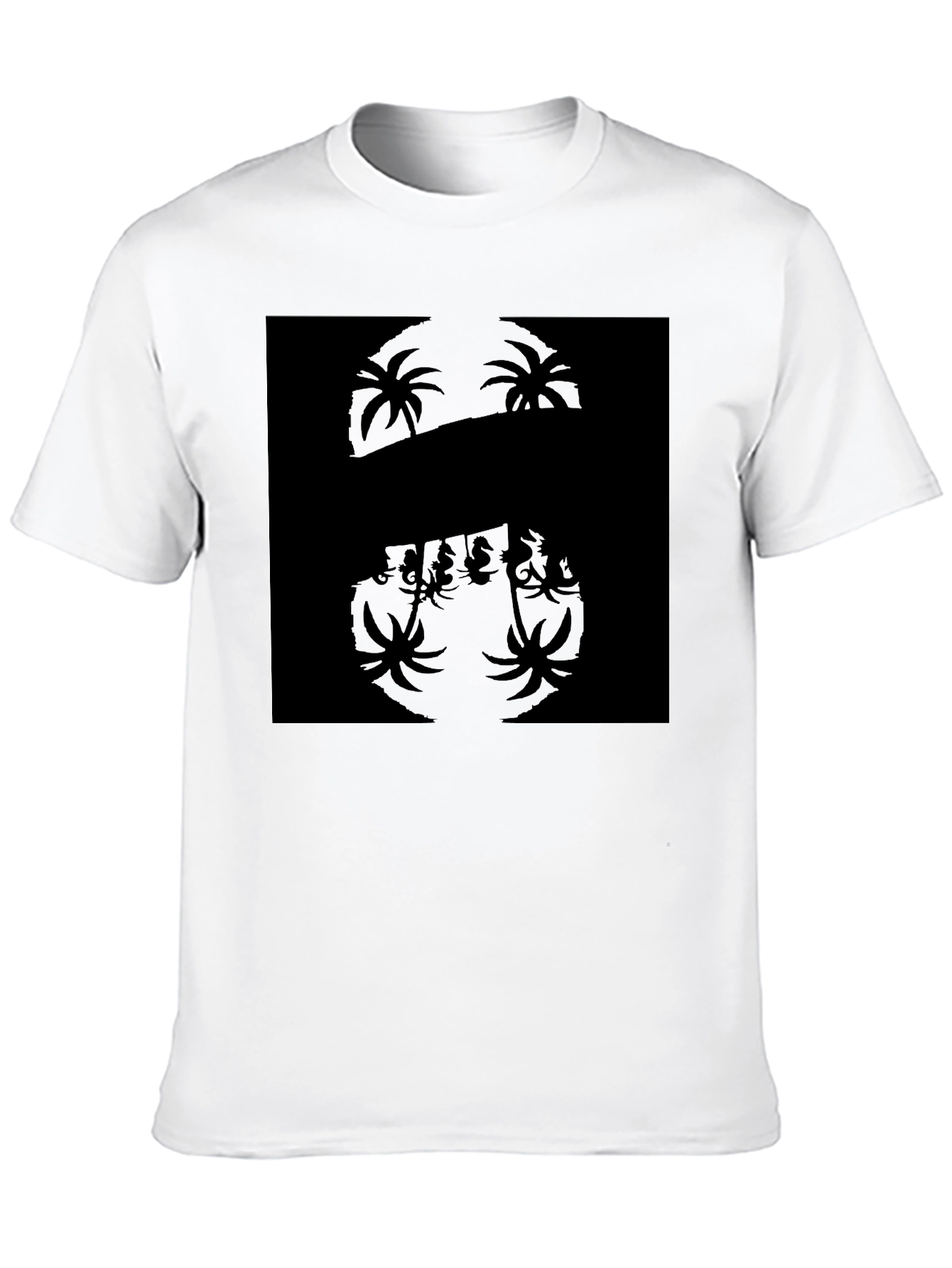 Palm Tree Silhouette Black T-Shirt