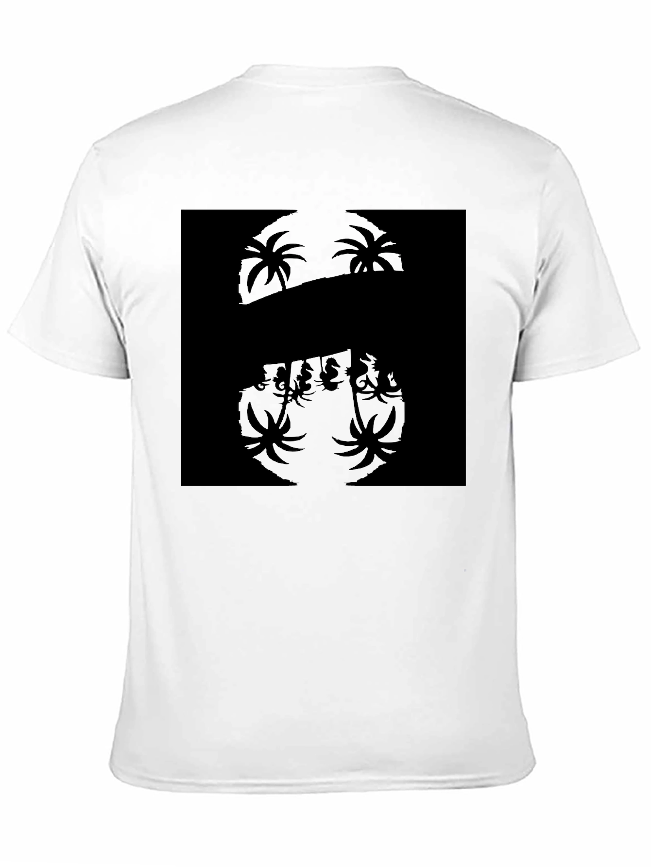 Palm Tree Silhouette Black T-Shirt