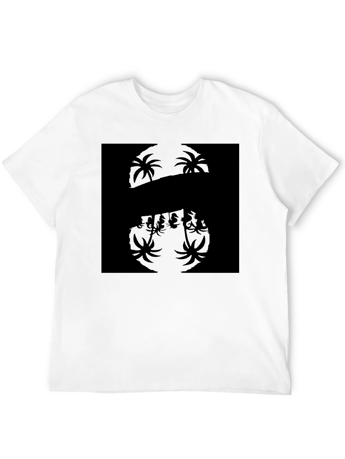 Palm Tree Silhouette Black T-Shirt