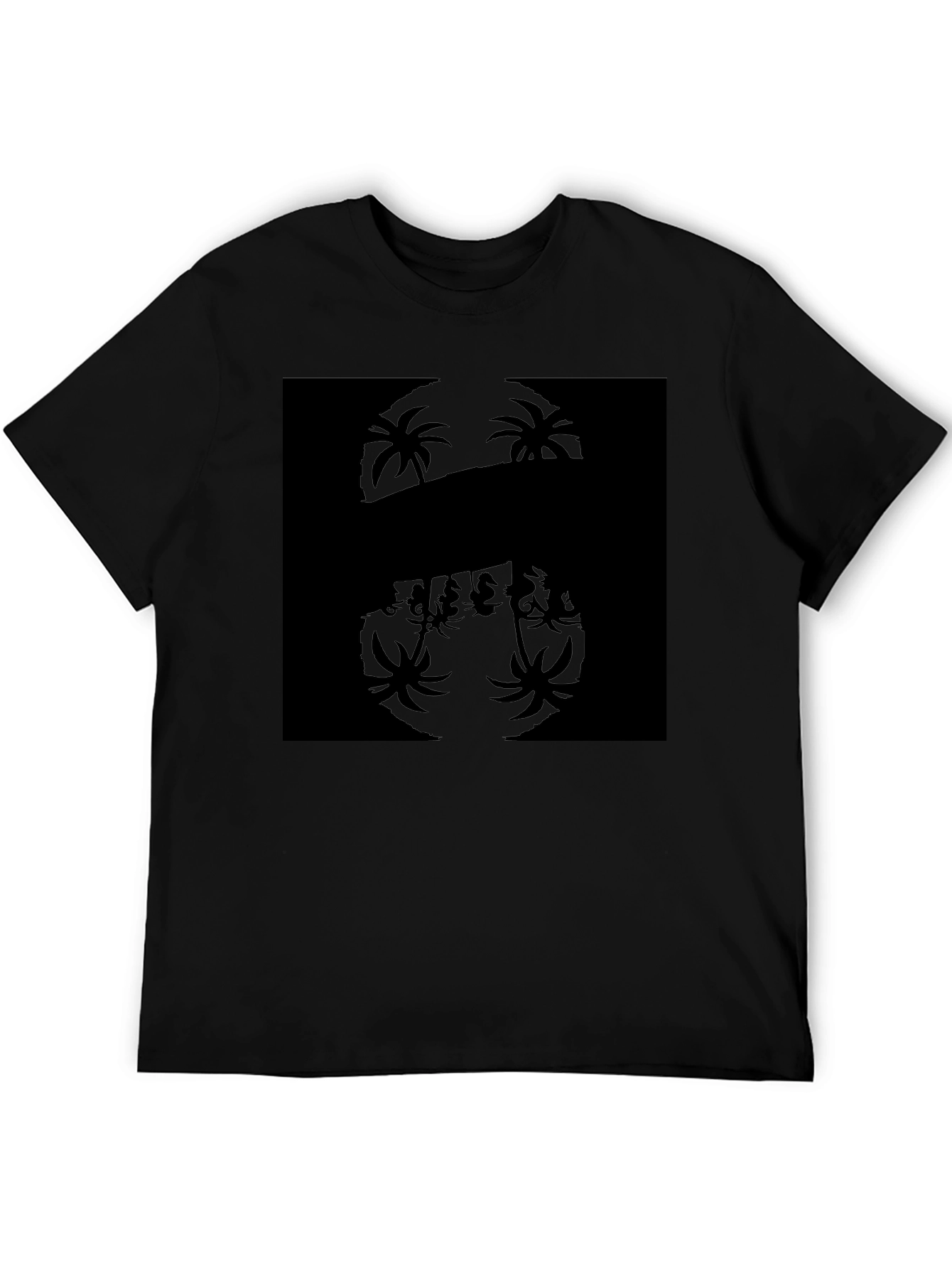 Palm Tree Silhouette Black T-Shirt