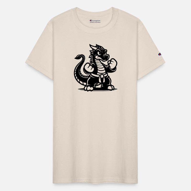 Sporty Karate Dragon Cartoon Style