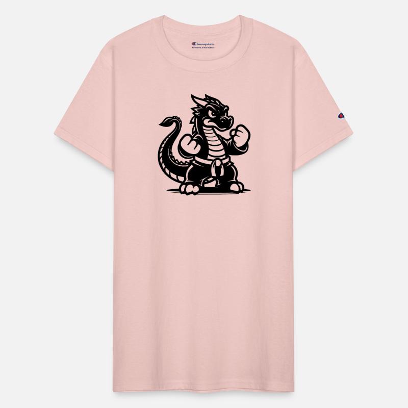 Sporty Karate Dragon Cartoon Style