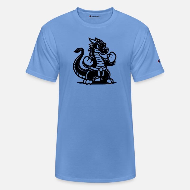 Sporty Karate Dragon Cartoon Style