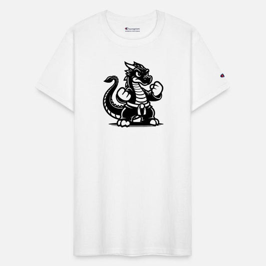 Sporty Karate Dragon Cartoon Style