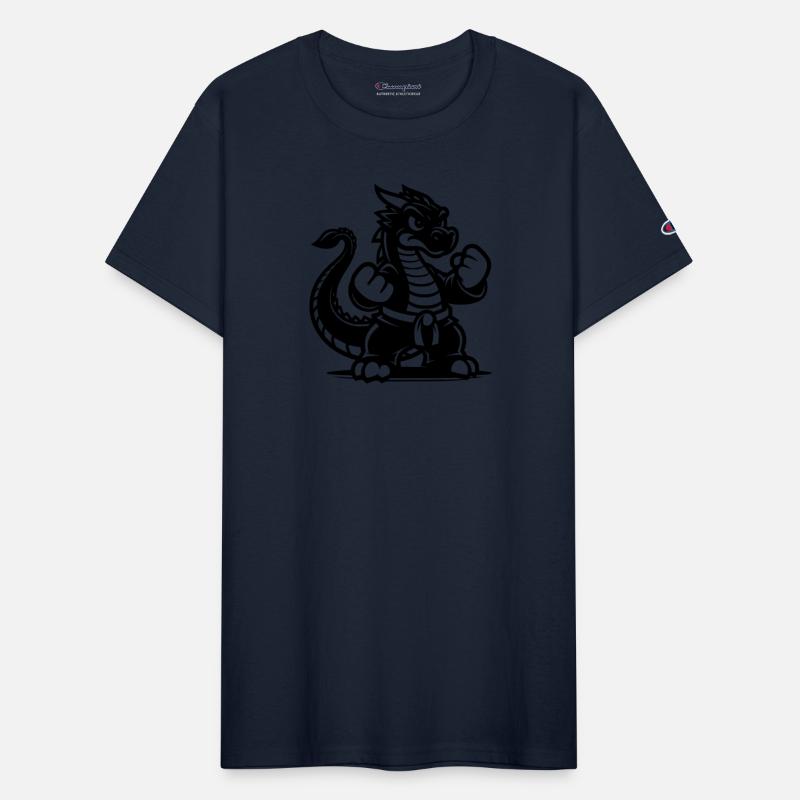 Sporty Karate Dragon Cartoon Style