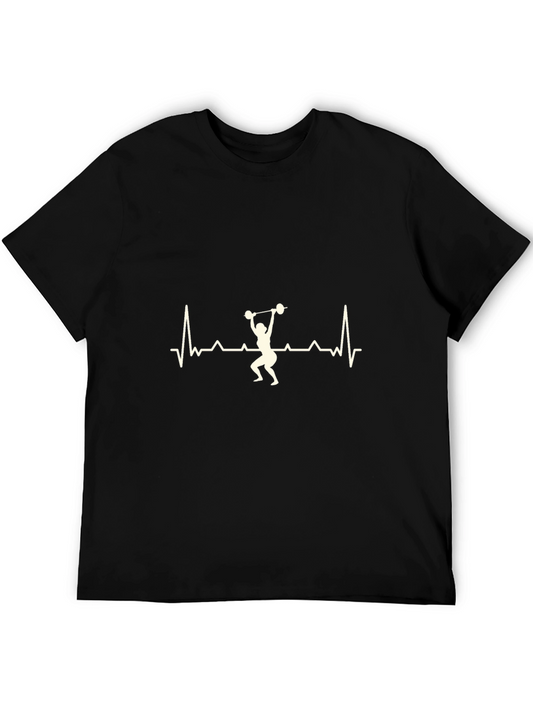 Weightlifting Heartbeat T-Shirt - Fitness Tee