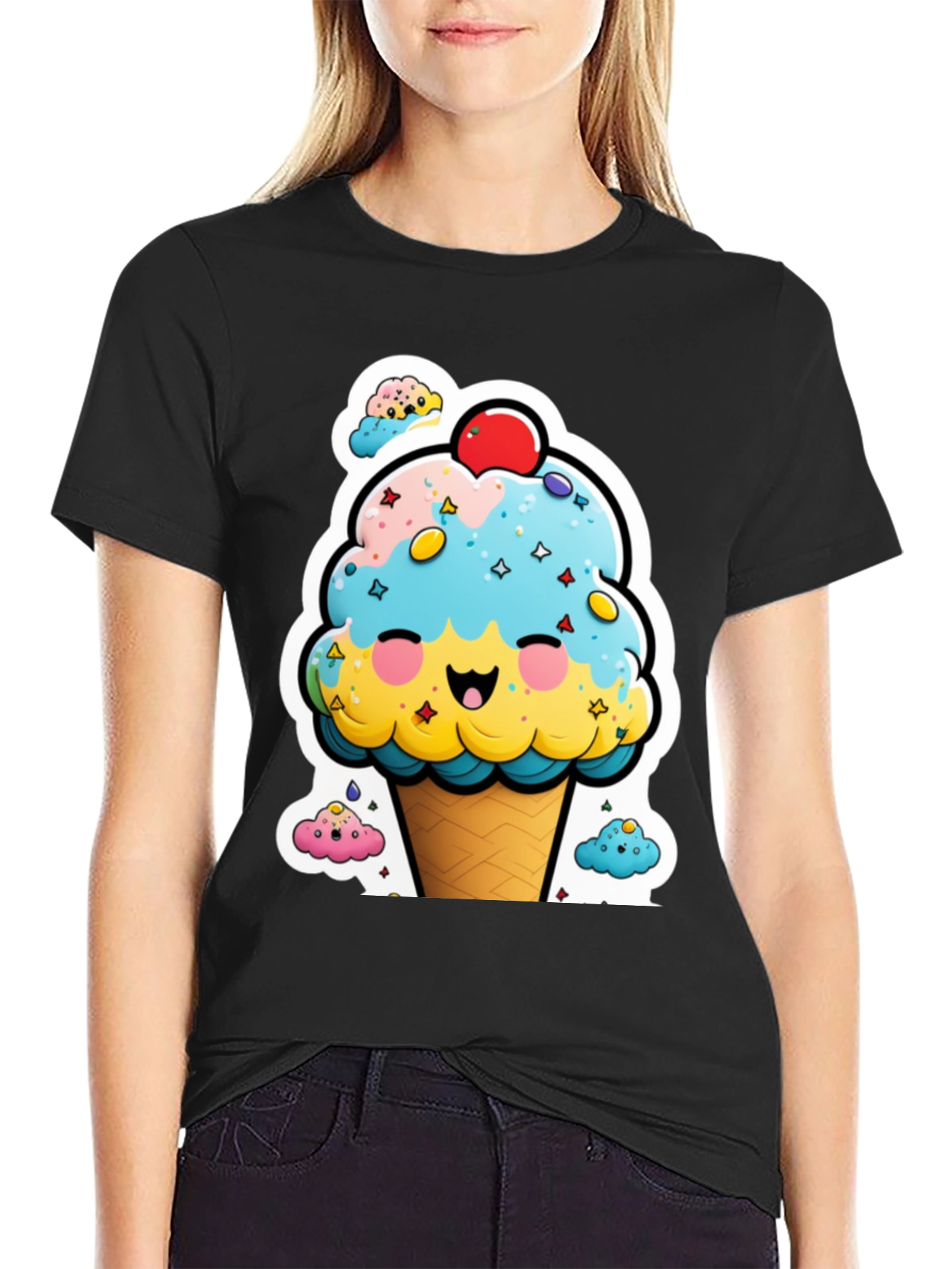 Cute Ice Cream Cone Graphic Tee