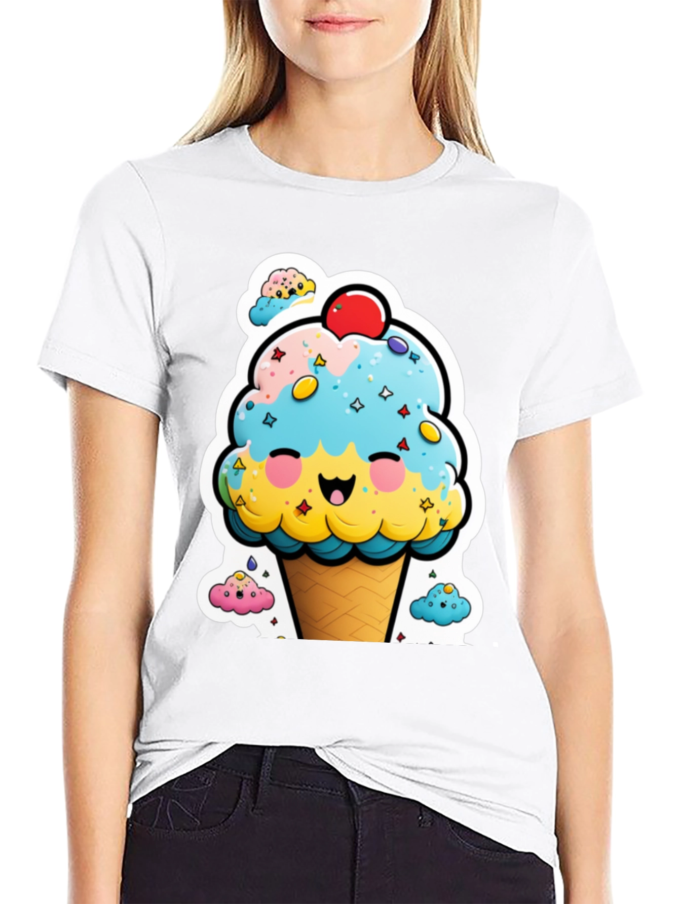Cute Ice Cream Cone Graphic Tee