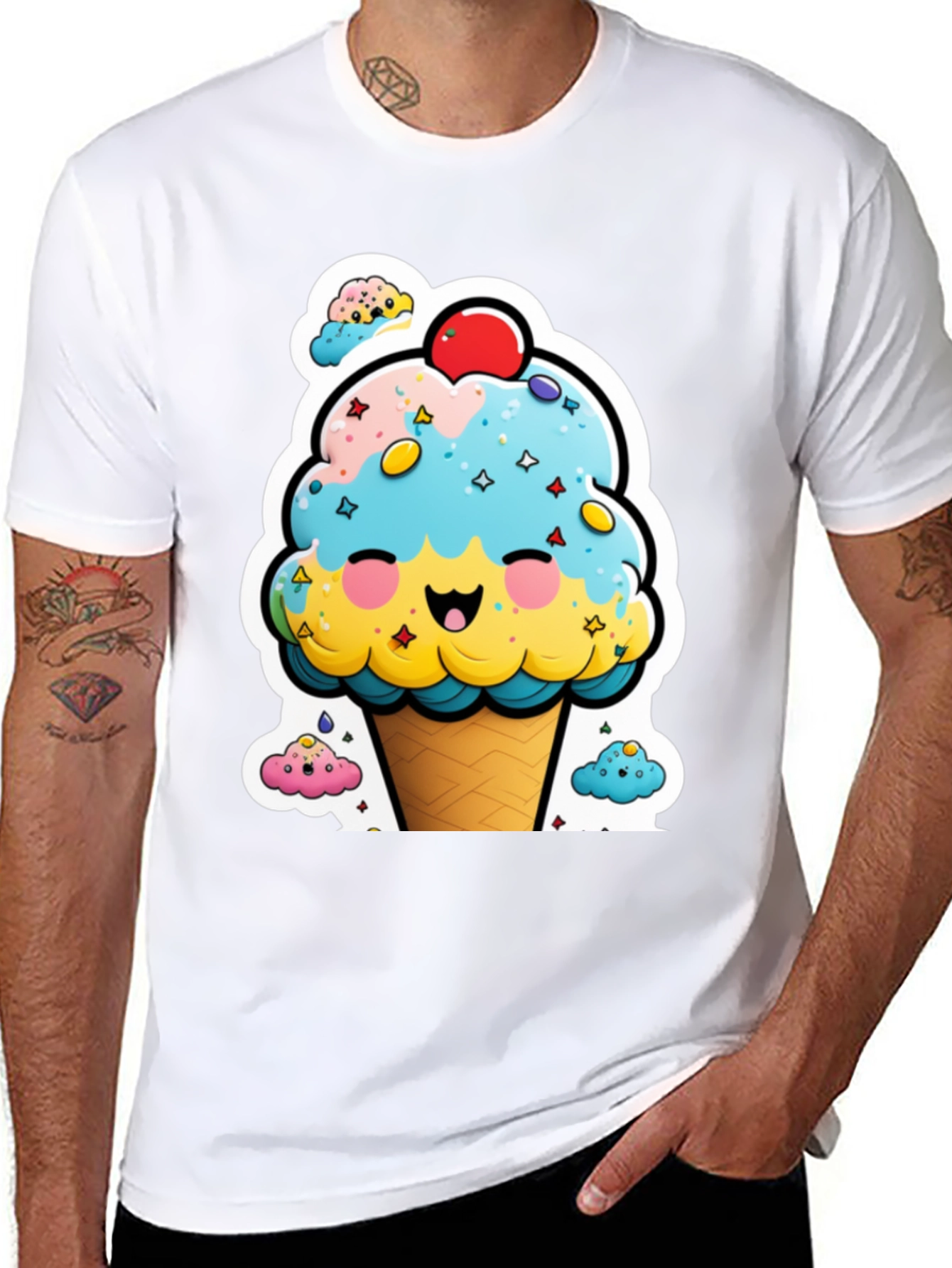 Cute Ice Cream Cone Graphic Tee