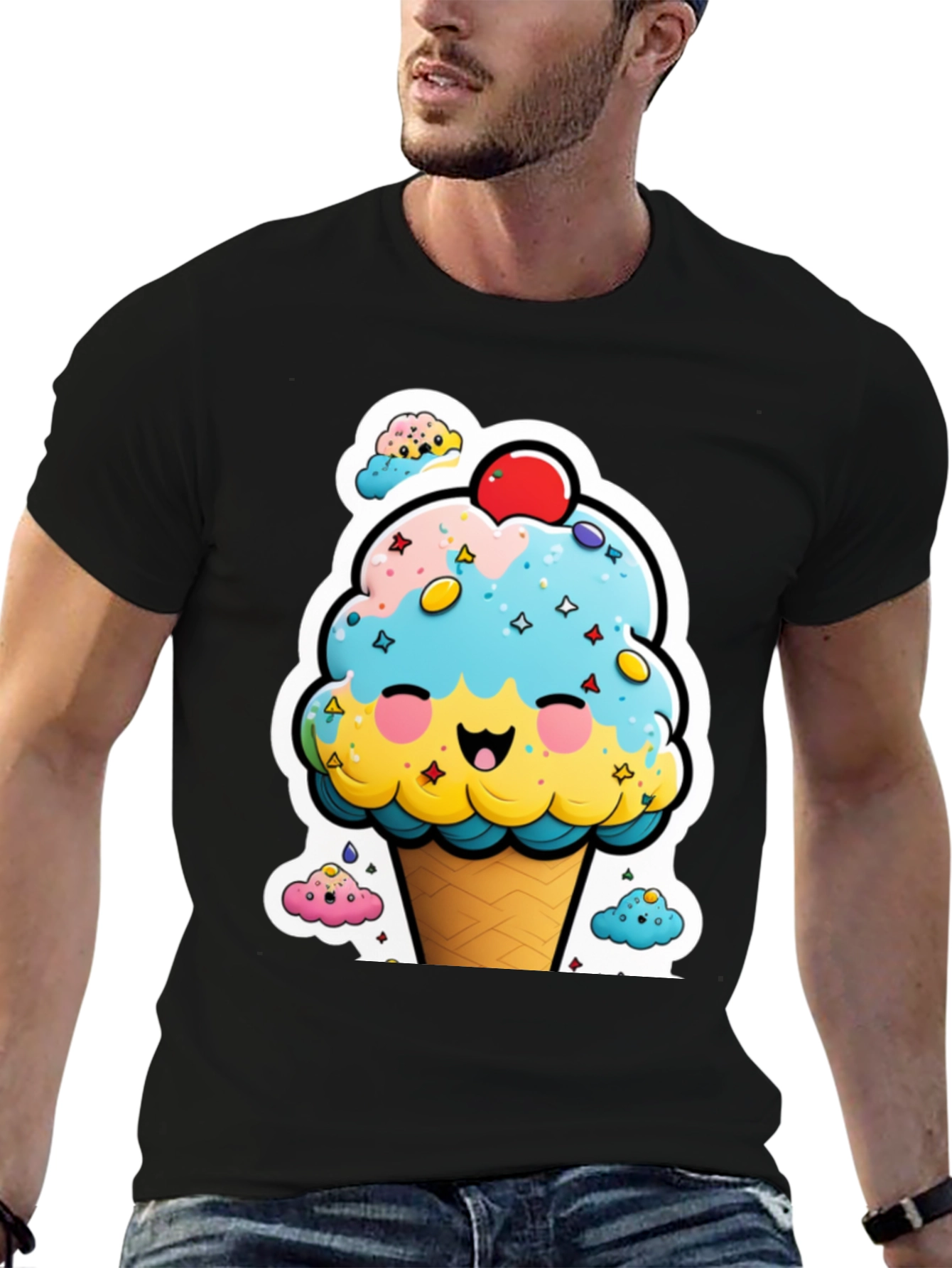 Cute Ice Cream Cone Graphic Tee