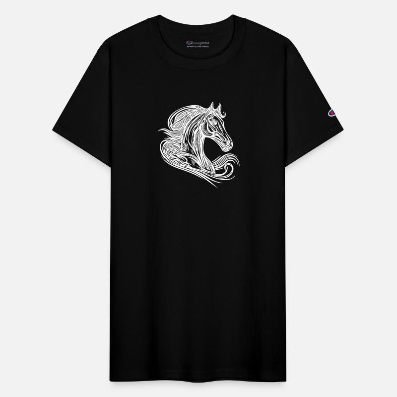 Stallion Portrait With Elegant Mane In The Wind