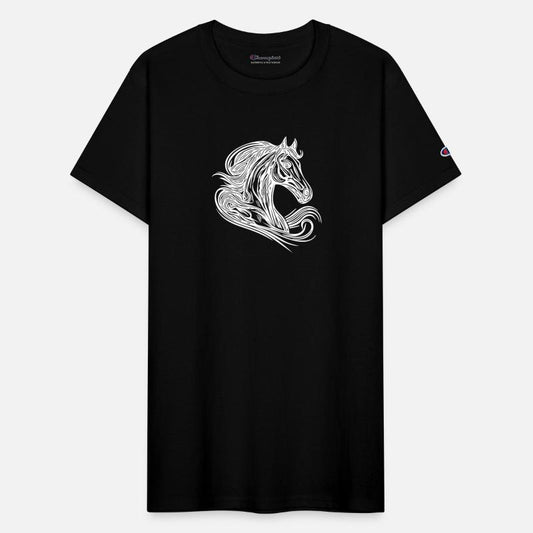 Stallion Portrait With Elegant Mane In The Wind