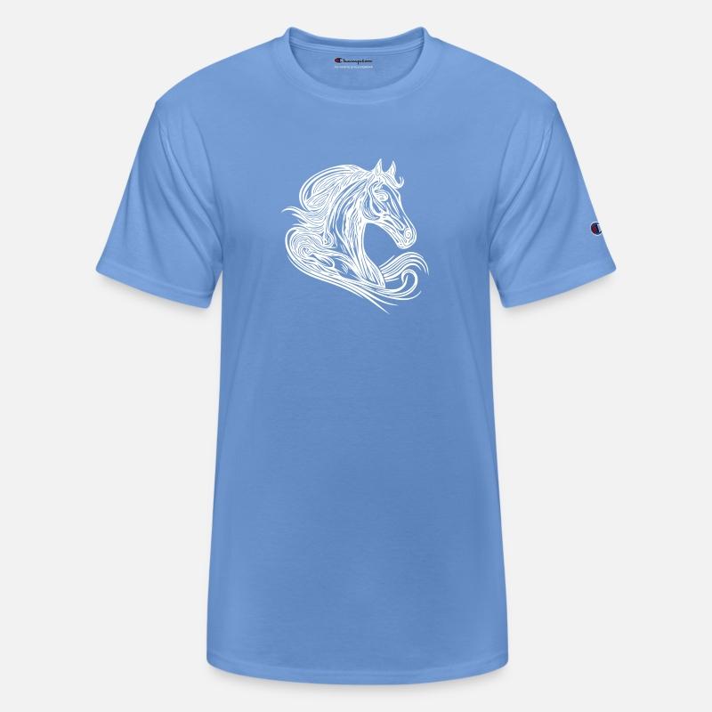 Stallion Portrait With Elegant Mane In The Wind