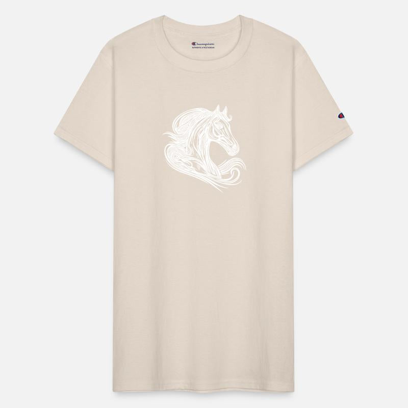 Stallion Portrait With Elegant Mane In The Wind