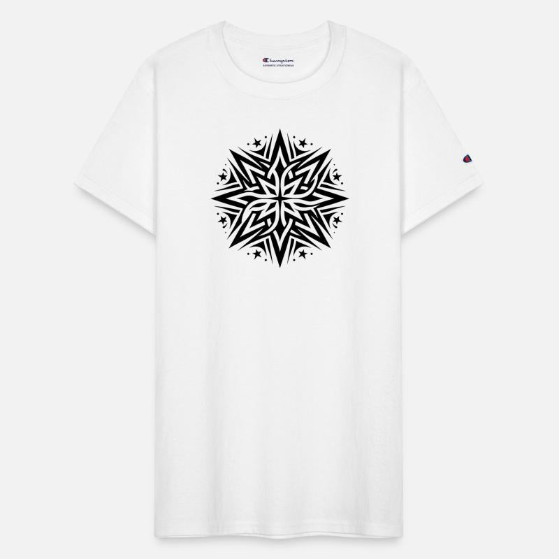 Star Composition Of Tattoo Stars And Flames