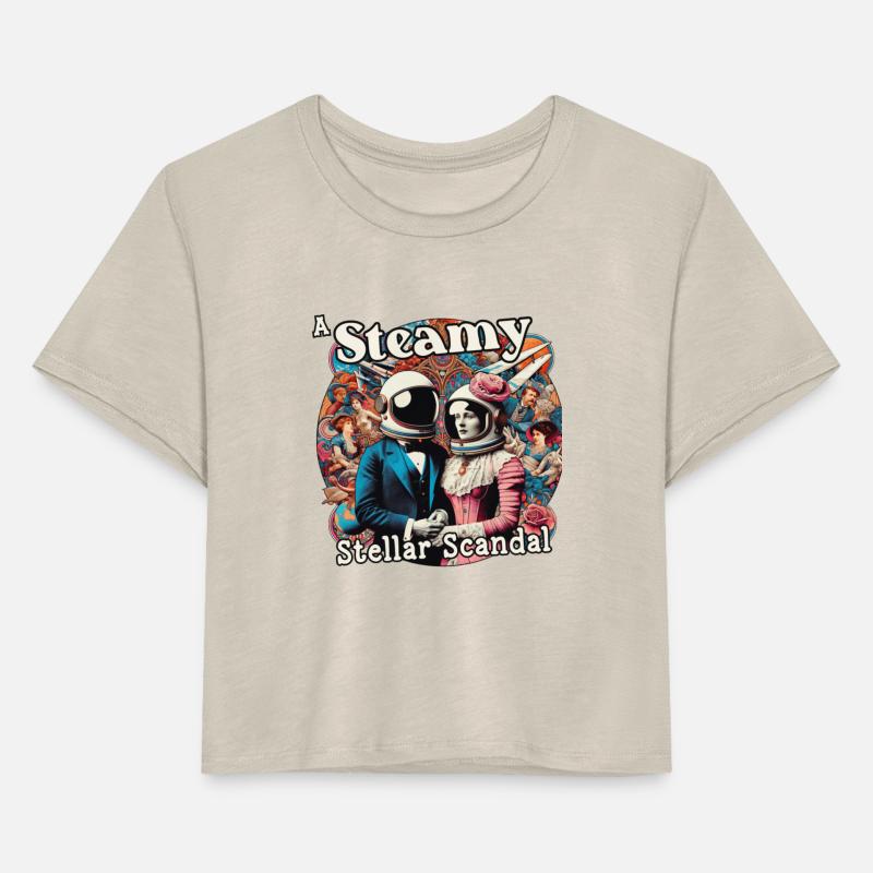 Steamy Stellar Scandal Retro Sci-Fi Romance Scene