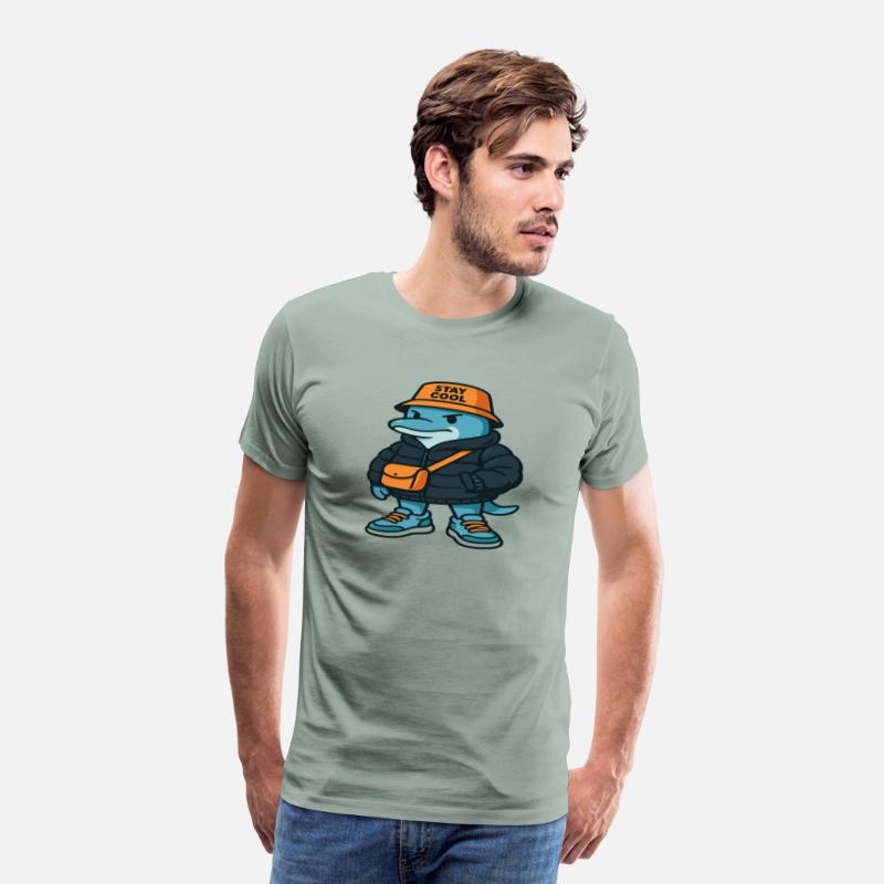 Streetwear Dolphin Cartoon – Urban Style Animal