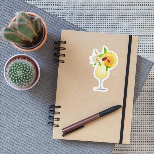 Summery cocktail decorated with fruit