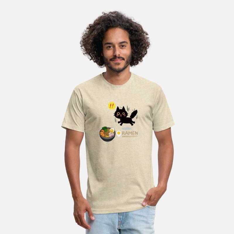 Surprised Ramen-Loving Black Cat