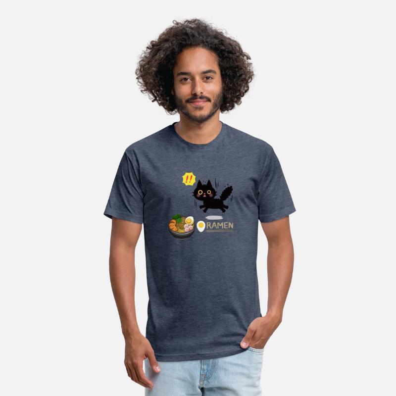 Surprised Ramen-Loving Black Cat