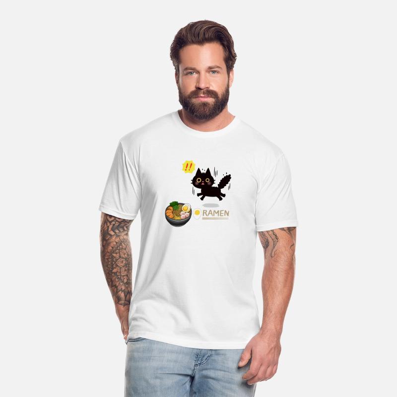 Surprised Ramen-Loving Black Cat