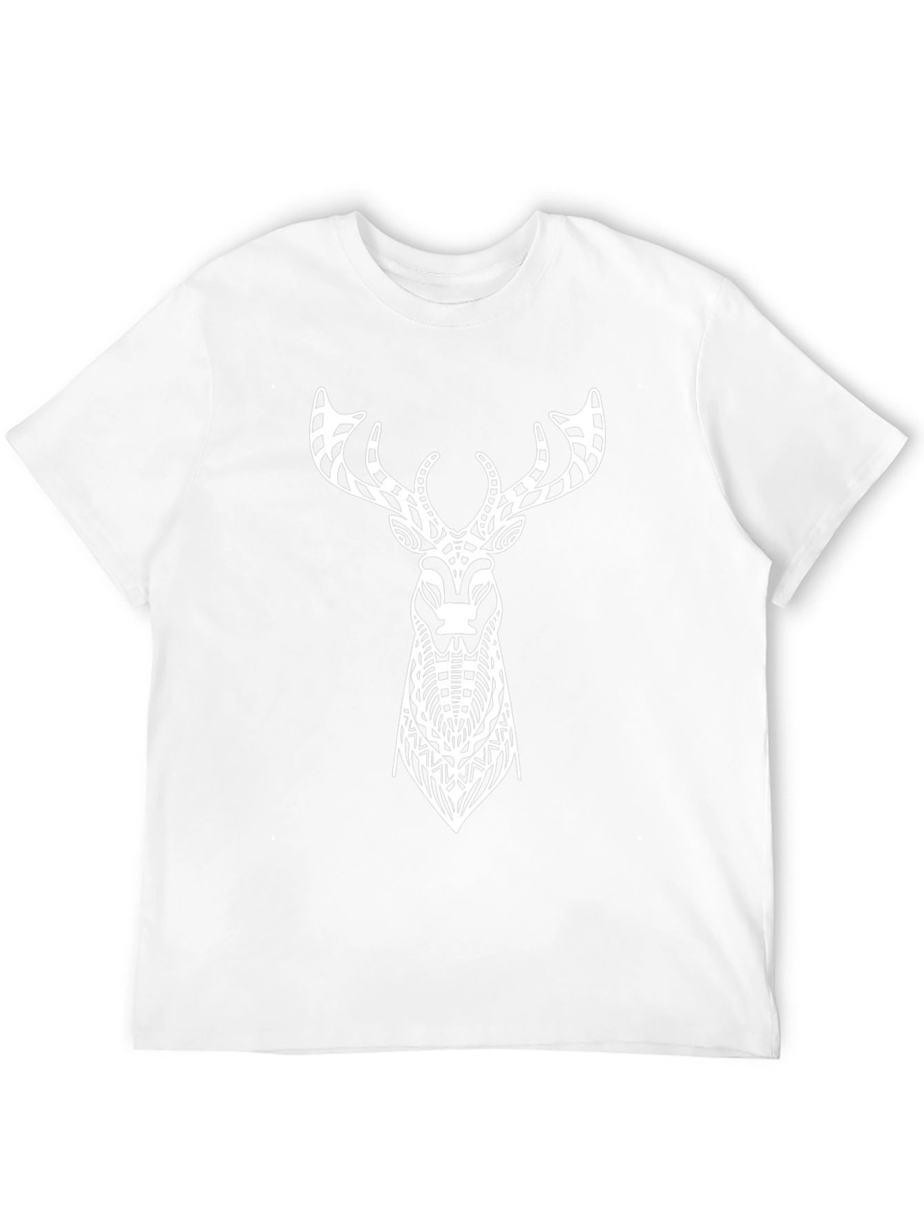 Tribal Deer Graphic Tee - Mens Black T-Shirt
