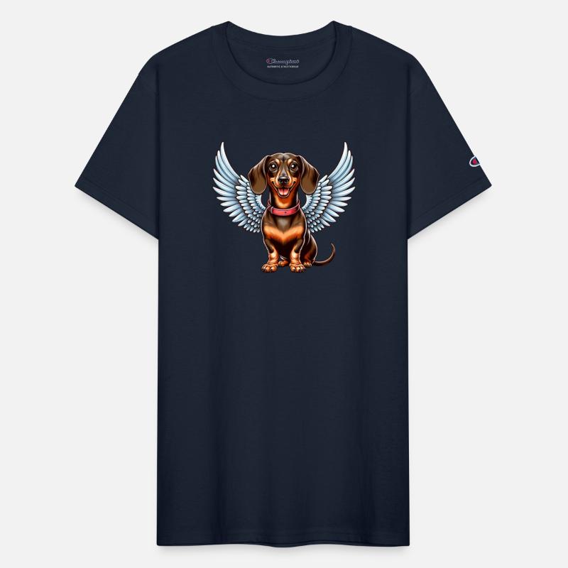 Sweet Dachshund Angel with Owners - A Heavenly