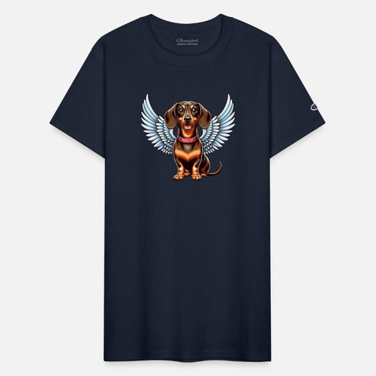 Sweet Dachshund Angel with Owners - A Heavenly