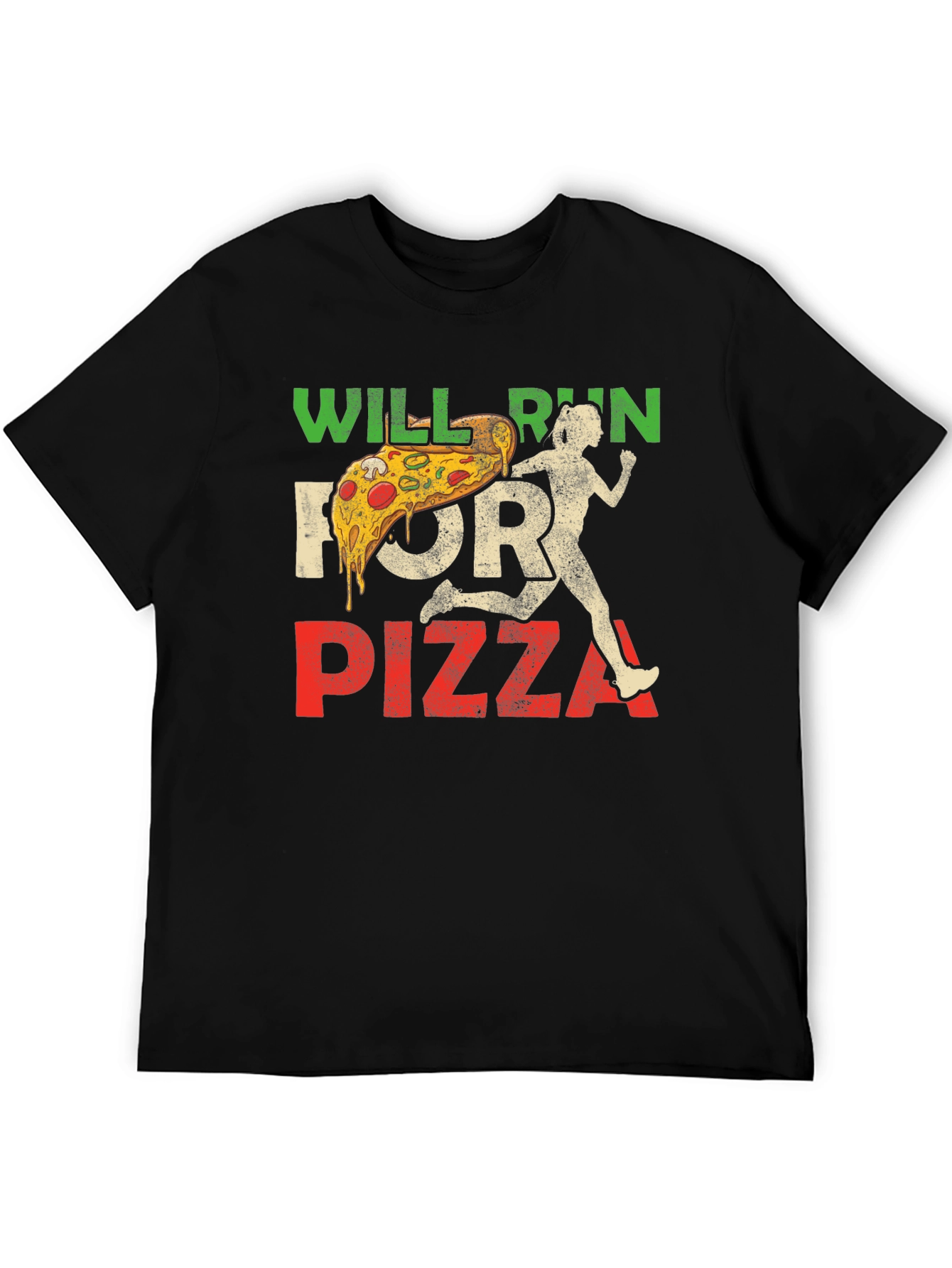 Will Run For Pizza Graphic T-Shirt