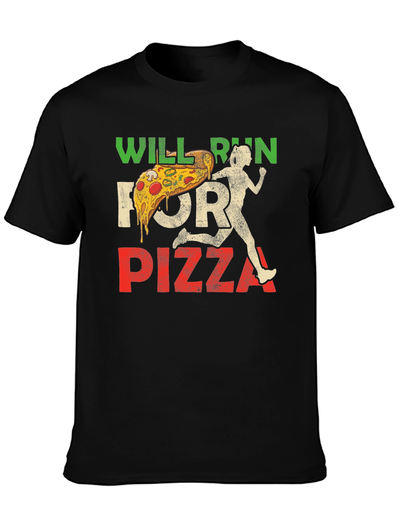 Will Run For Pizza Graphic T-Shirt