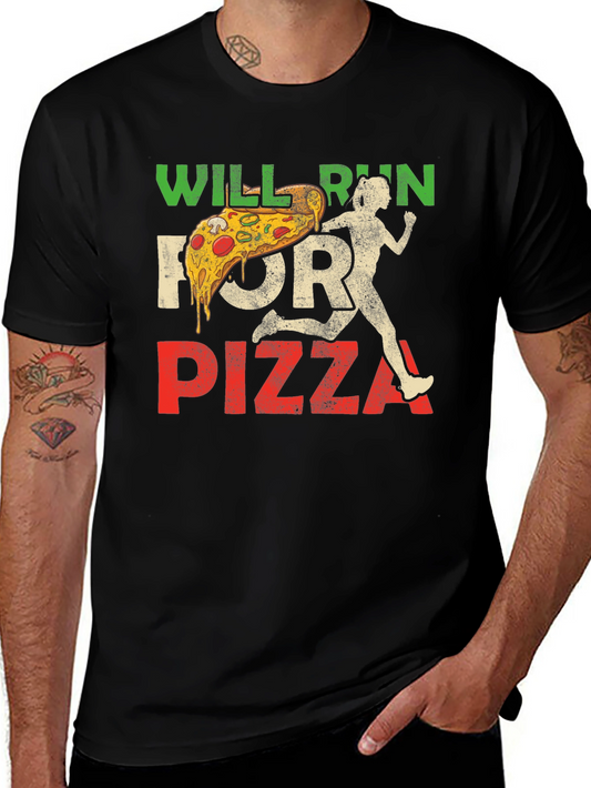 Will Run For Pizza Graphic T-Shirt