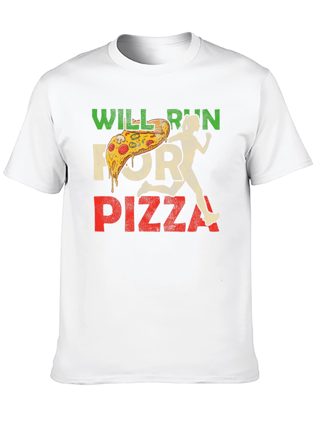 Will Run For Pizza Graphic T-Shirt