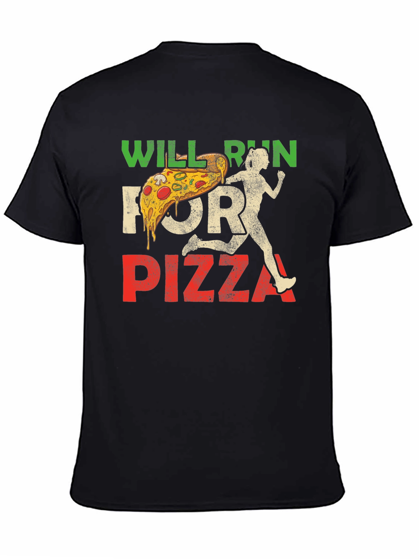 Will Run For Pizza Graphic T-Shirt