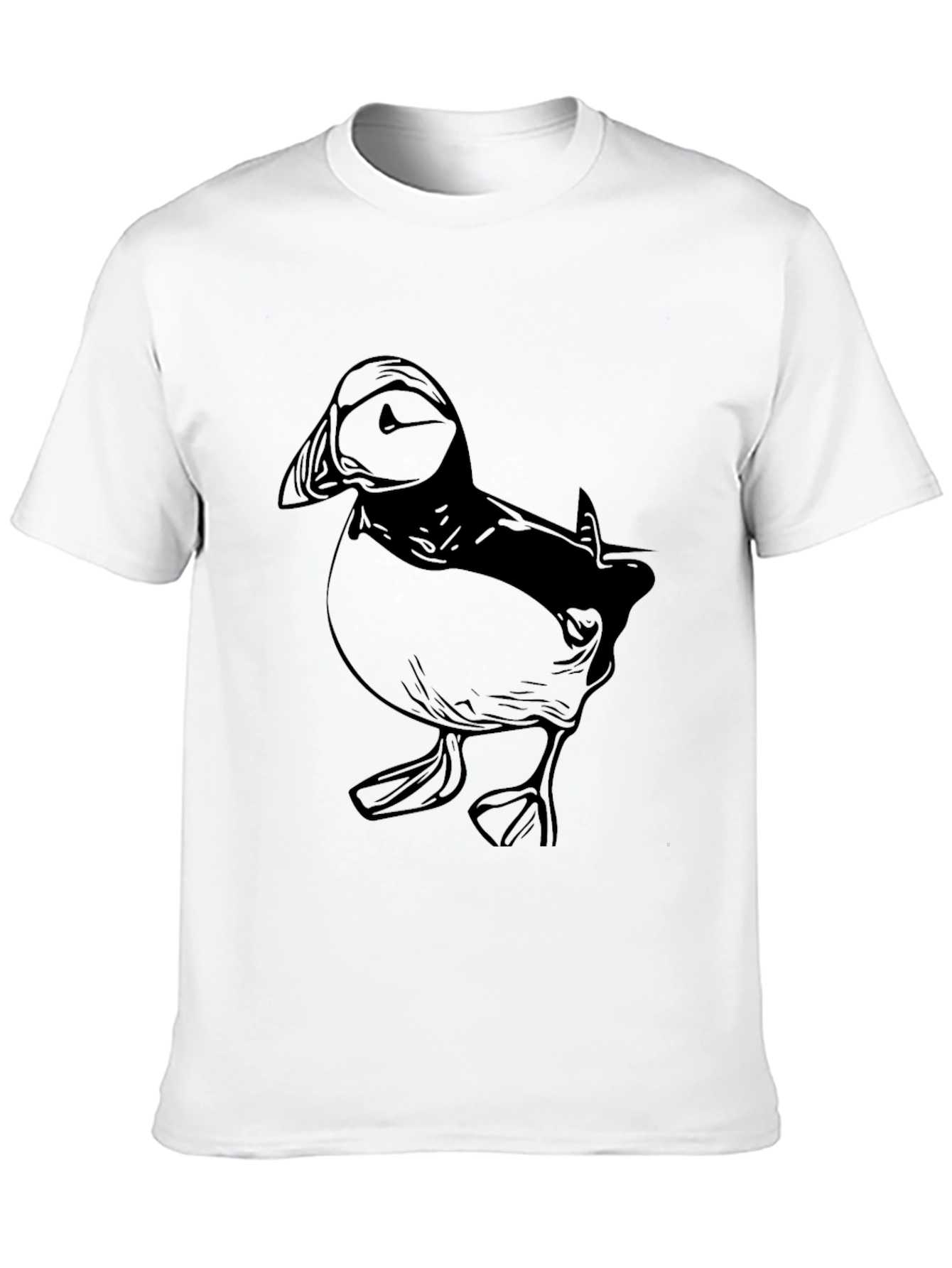 Puffin Graphic Tee - Black Cotton Blend