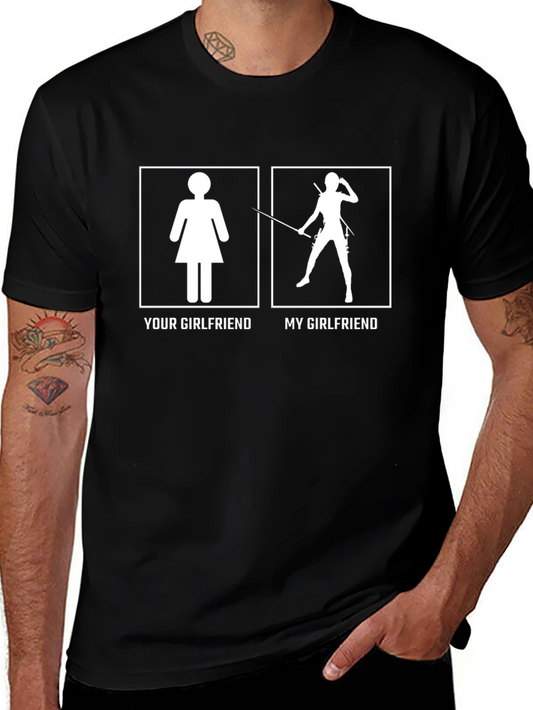 Funny Rock Climbing Girlfriend Graphic Tee