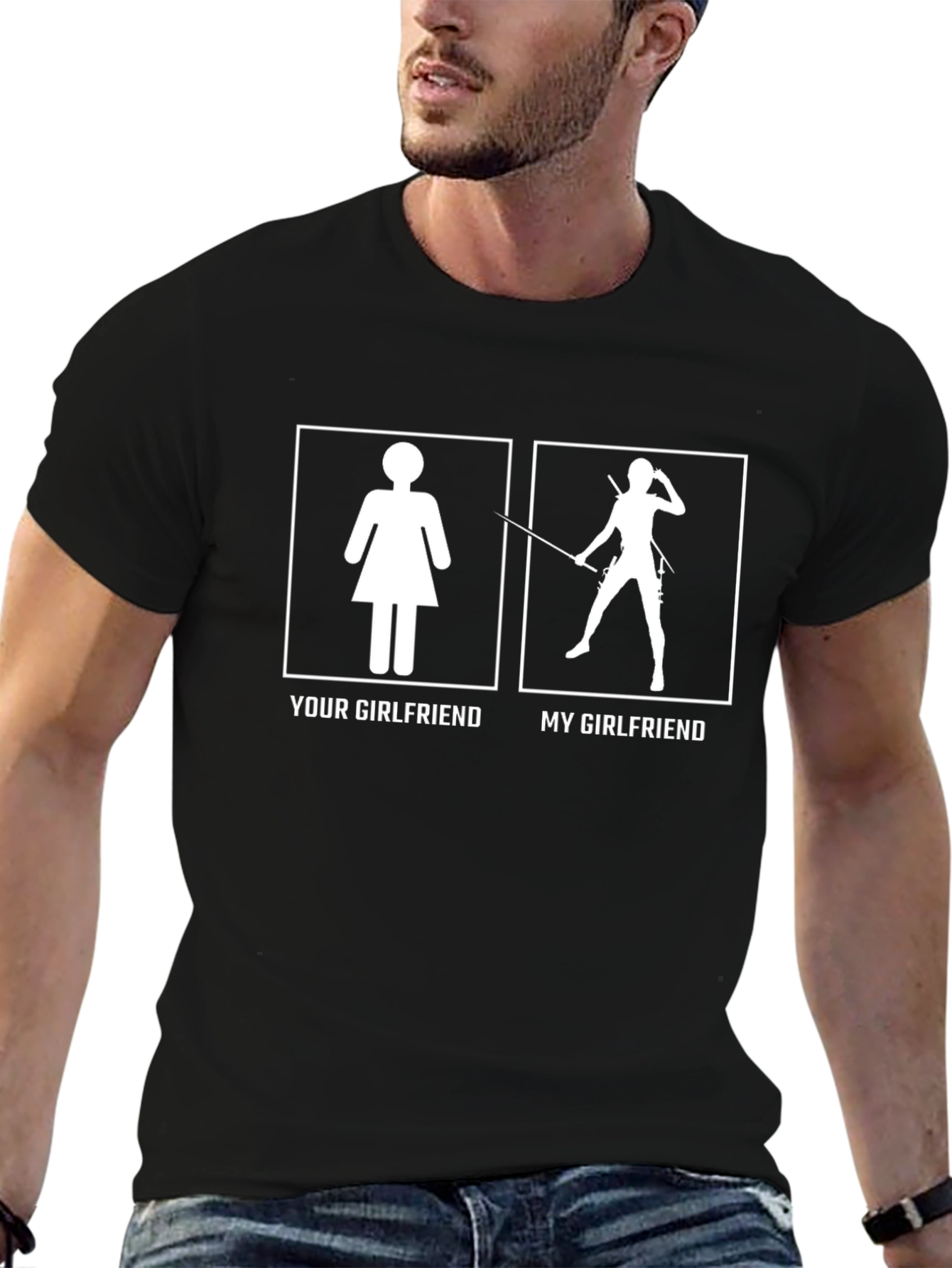 Funny Rock Climbing Girlfriend Graphic Tee