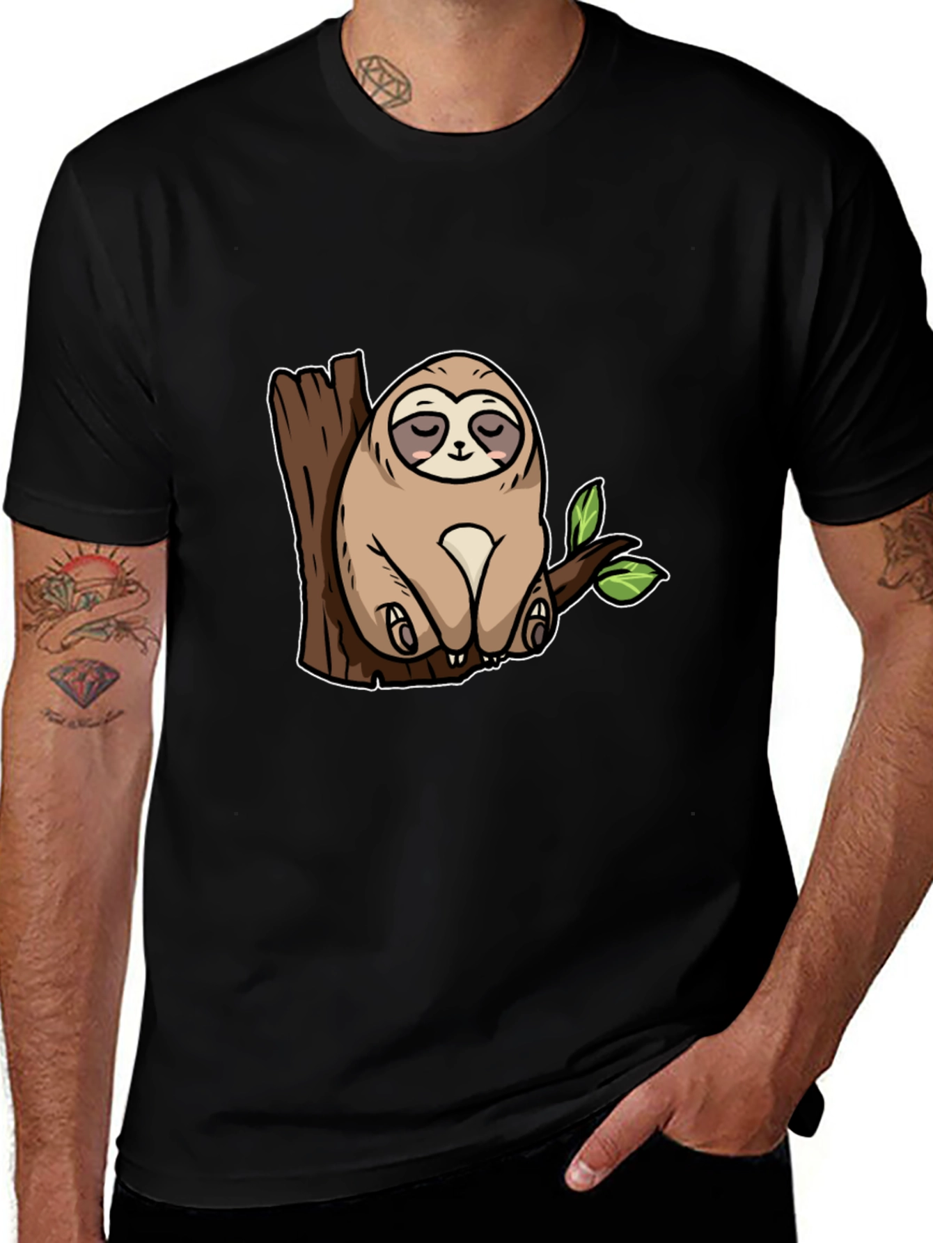 Sloth on Tree T-Shirt - Cute Animal Tee