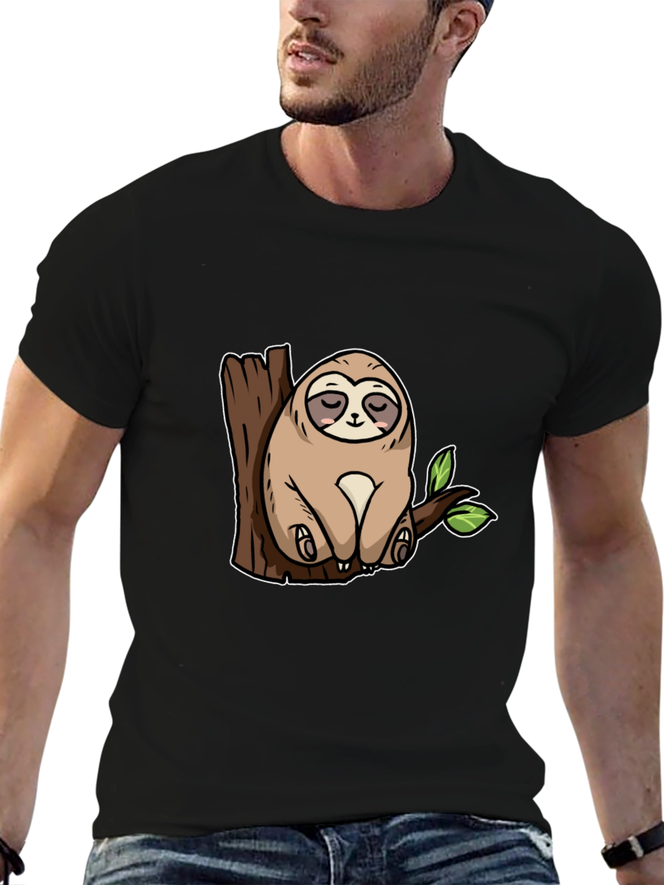 Sloth on Tree T-Shirt - Cute Animal Tee
