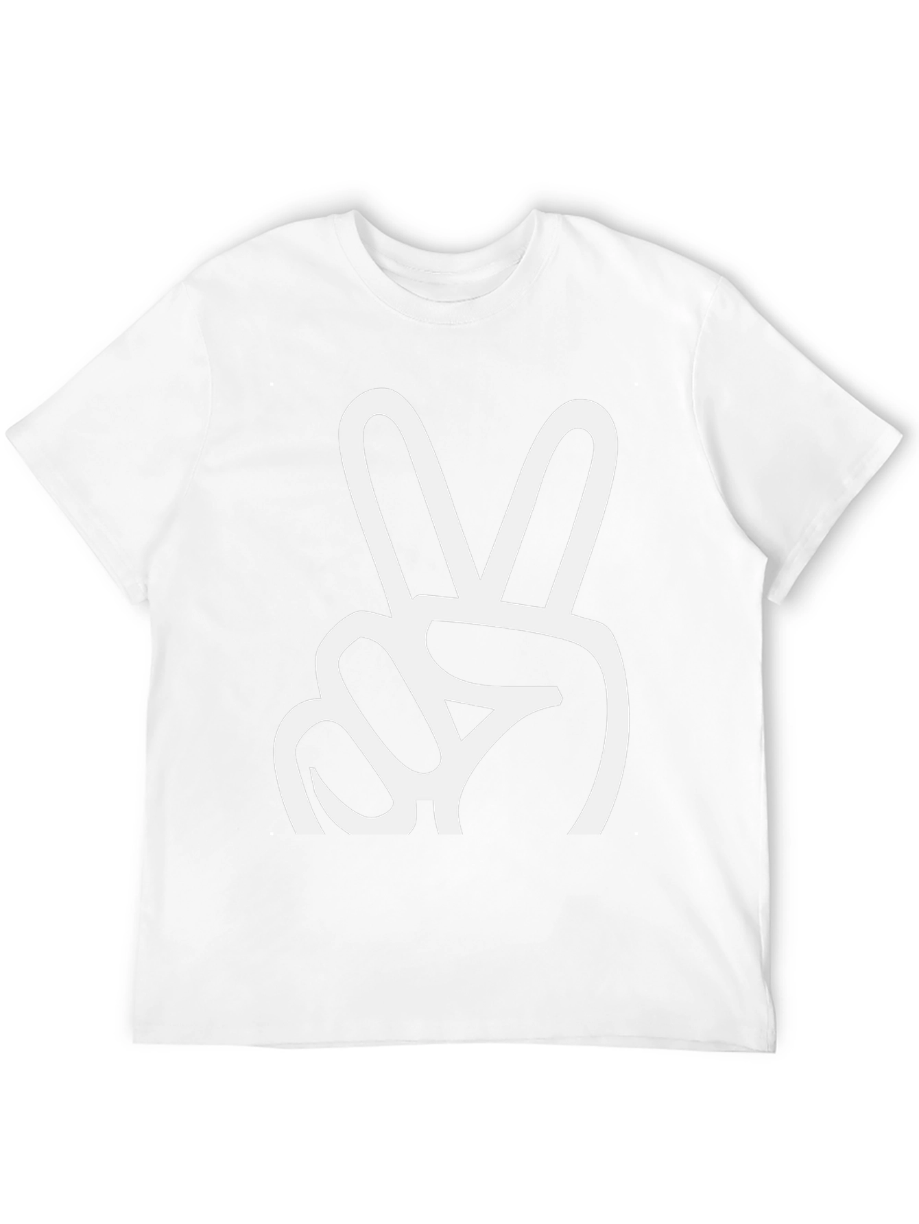 Peace Sign Graphic T-Shirt - Black Crew Neck Tee