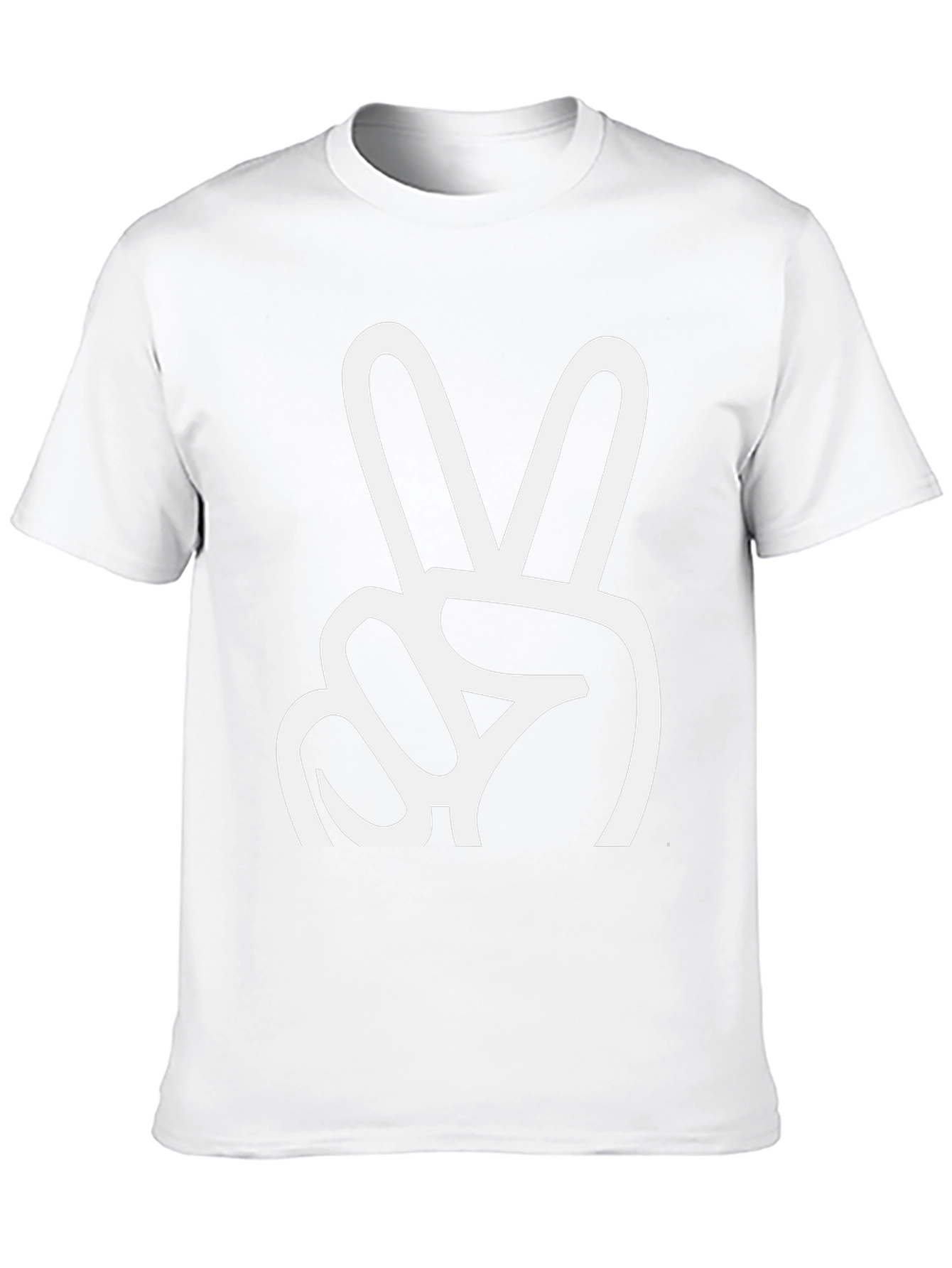 Peace Sign Graphic T-Shirt - Black Crew Neck Tee
