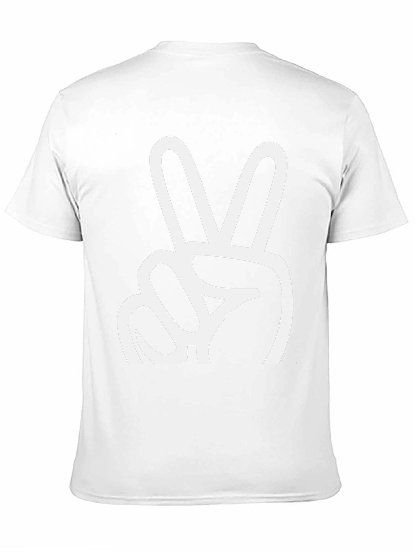 Peace Sign Graphic T-Shirt - Black Crew Neck Tee