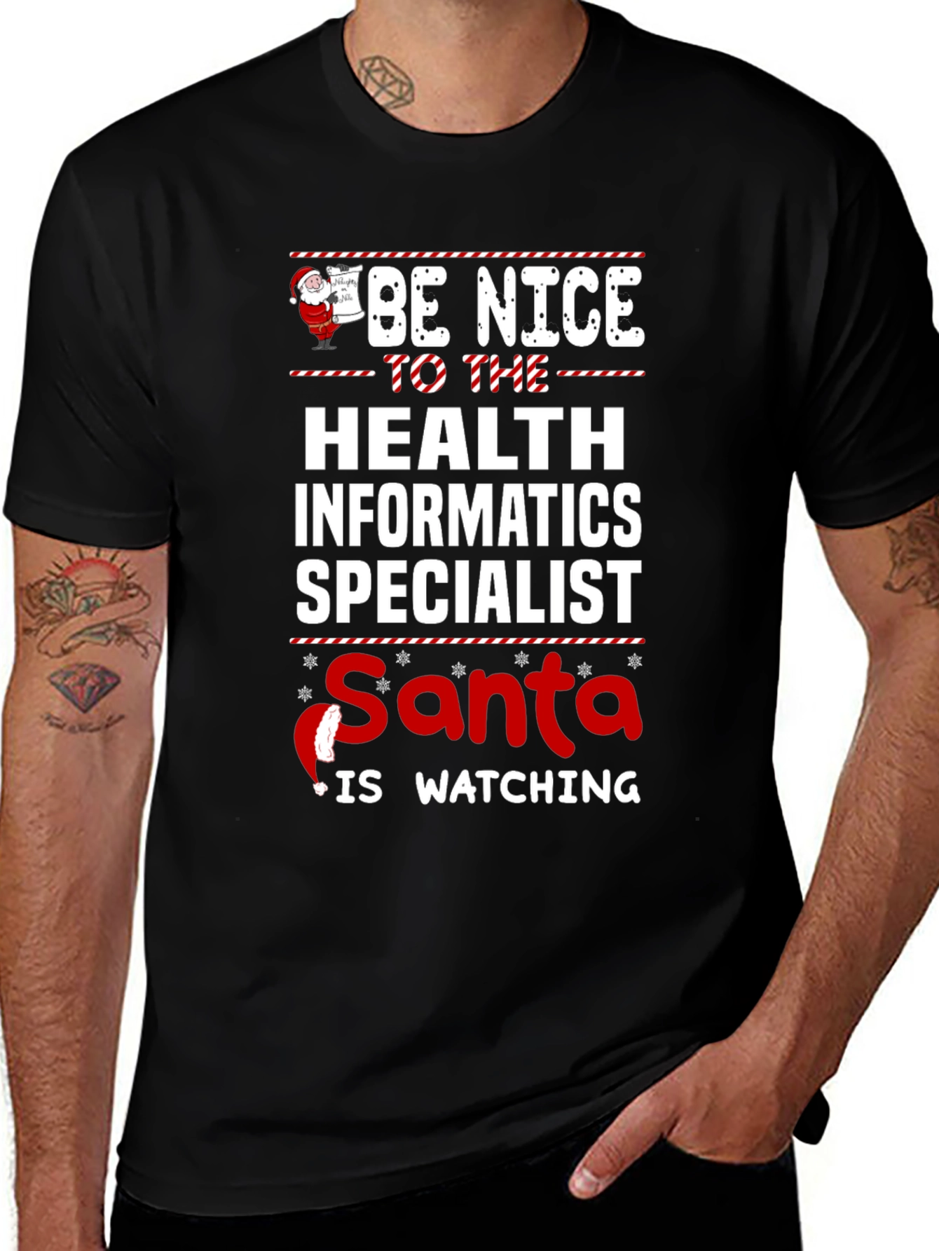 Health Informatics Specialist Santa Christmas T-Shirt