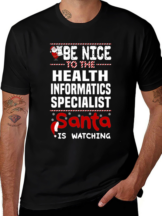 Health Informatics Specialist Santa Christmas T-Shirt