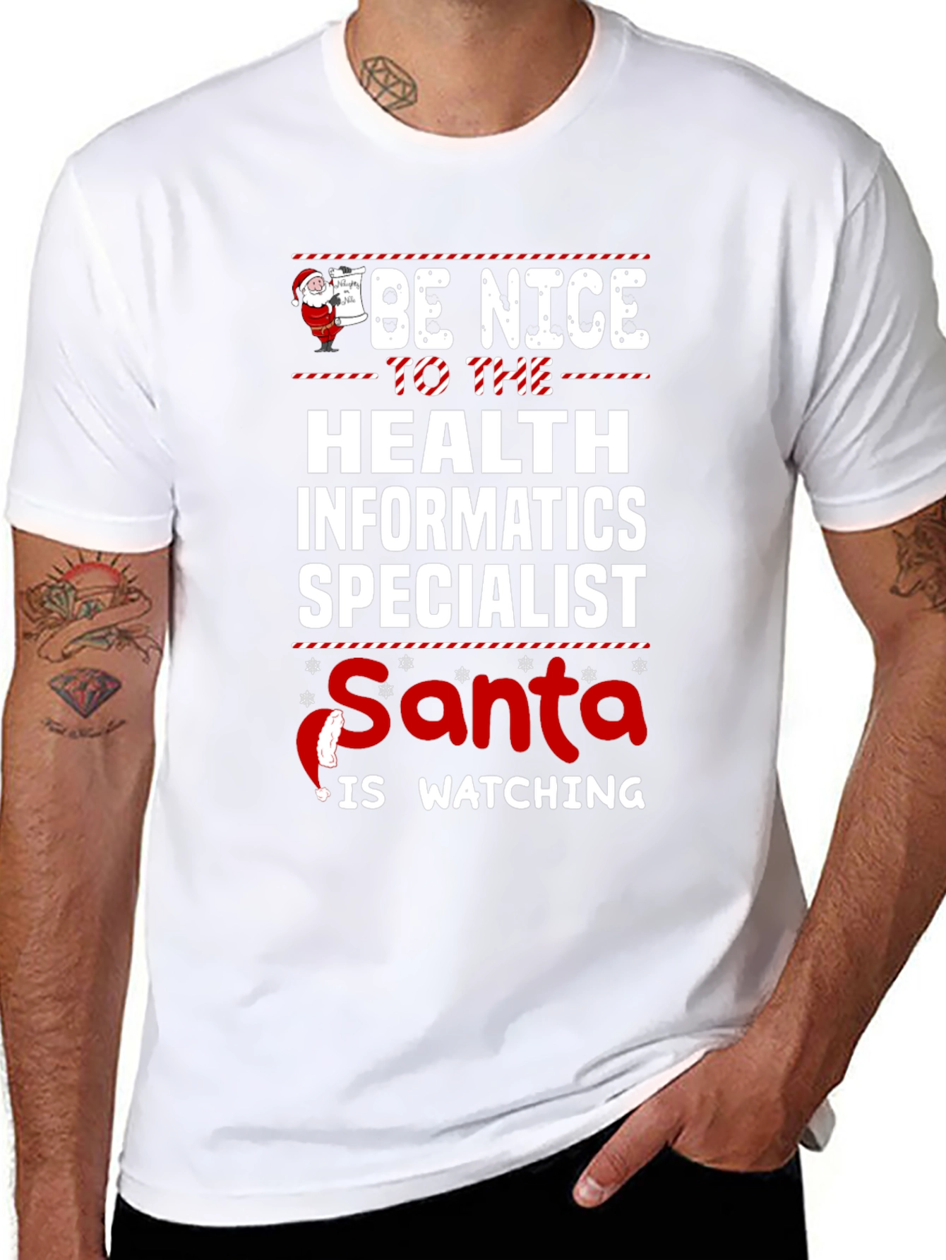 Health Informatics Specialist Santa Christmas T-Shirt