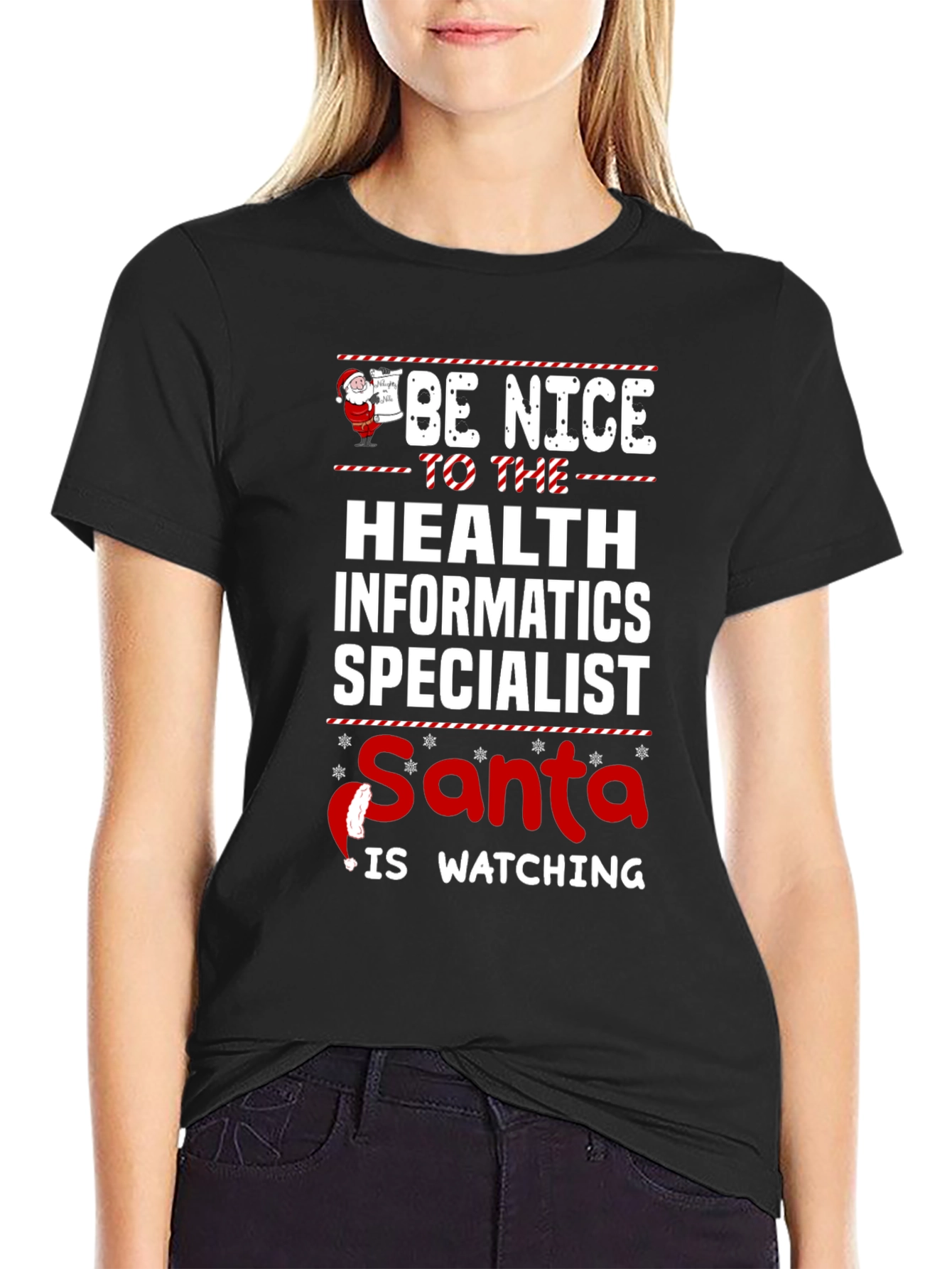 Health Informatics Specialist Santa Christmas T-Shirt