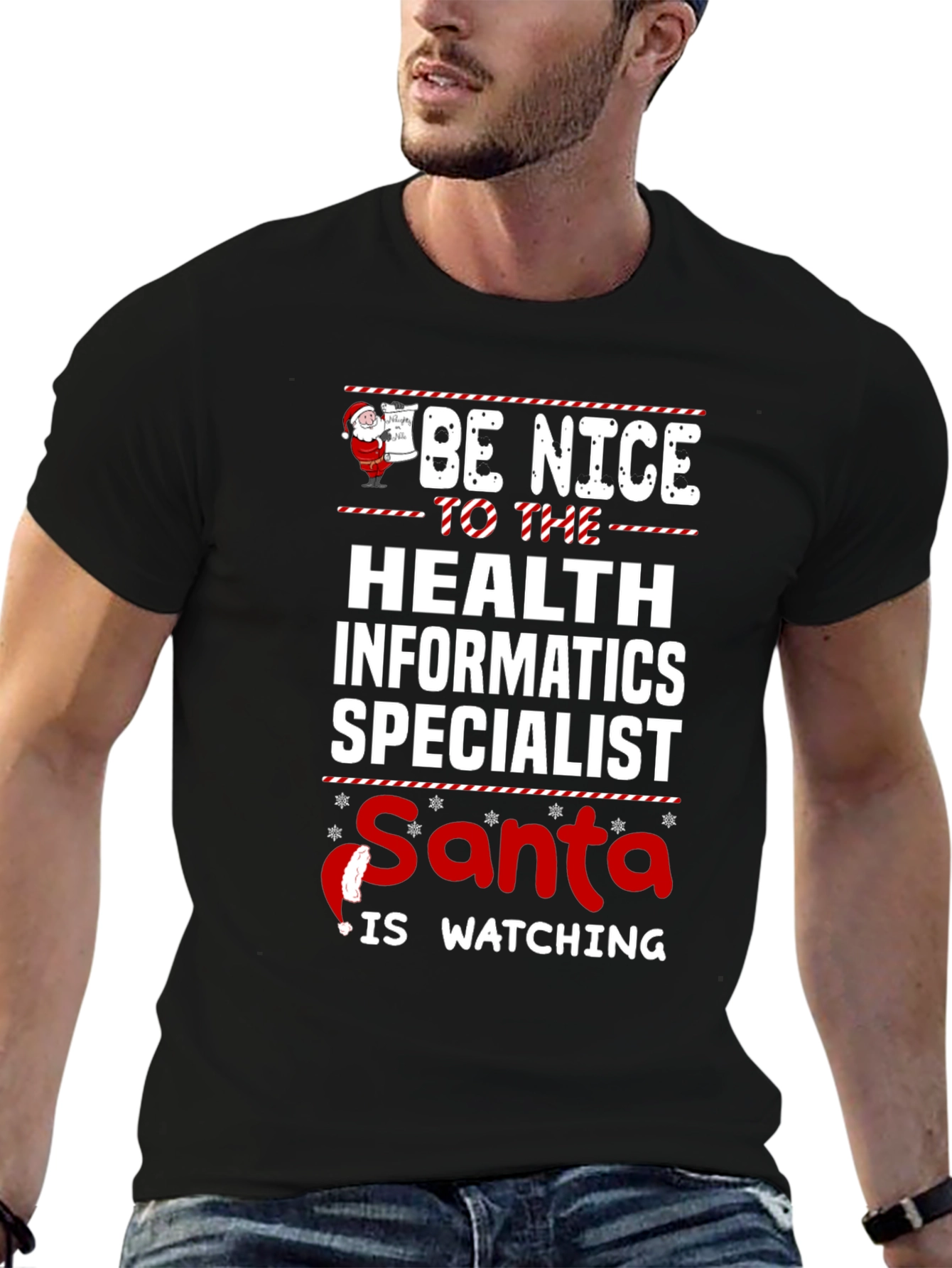 Health Informatics Specialist Santa Christmas T-Shirt
