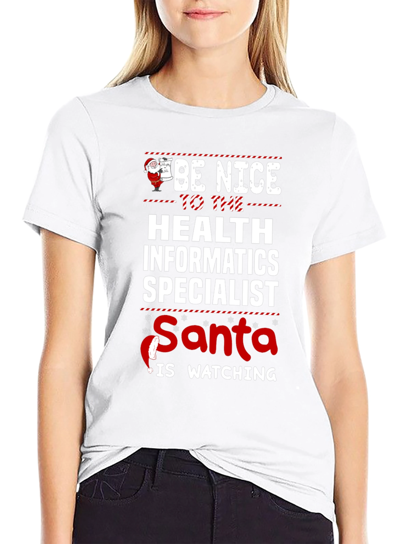 Health Informatics Specialist Santa Christmas T-Shirt
