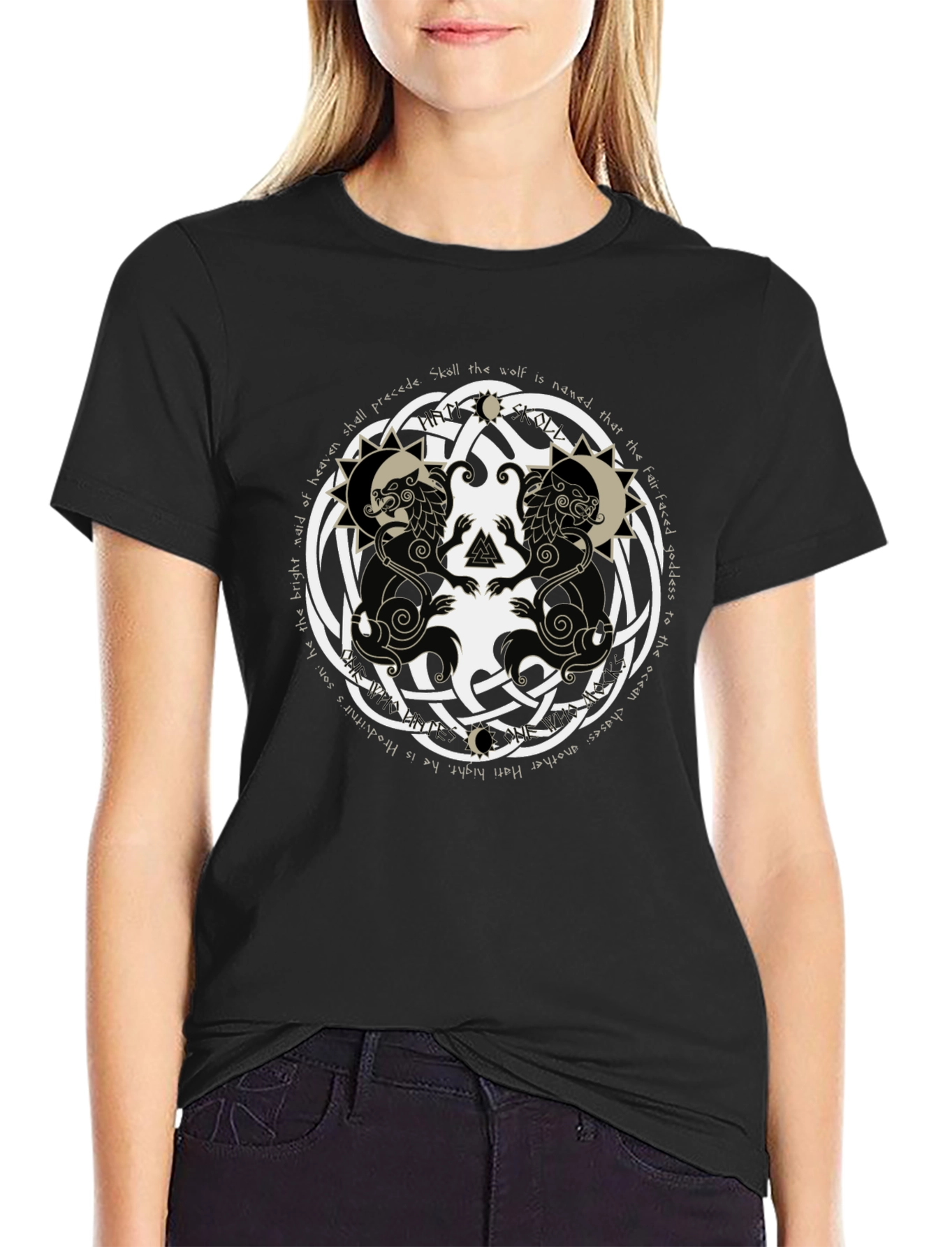 Skoll and Hati Viking Wolf T-Shirt