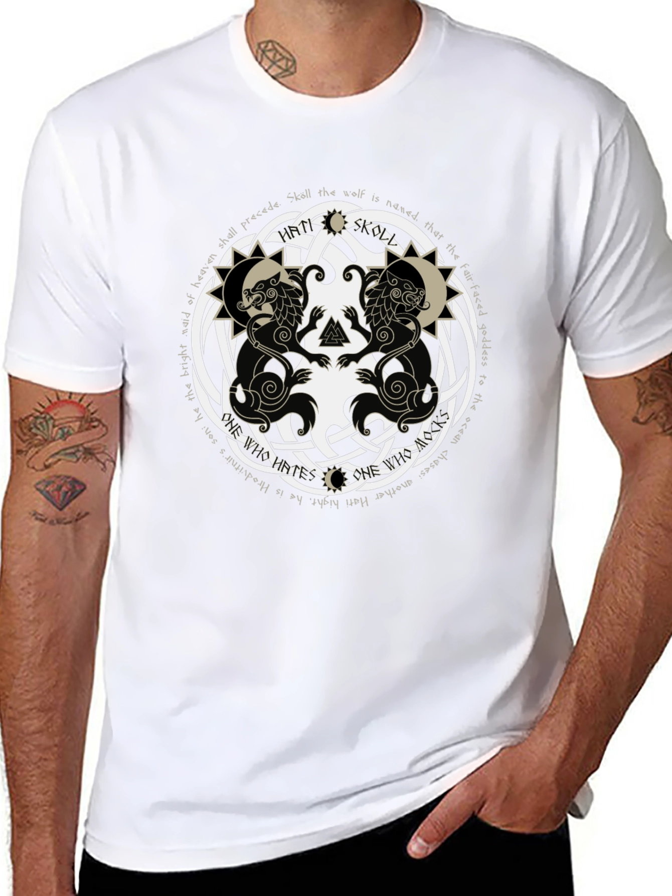 Skoll and Hati Viking Wolf T-Shirt