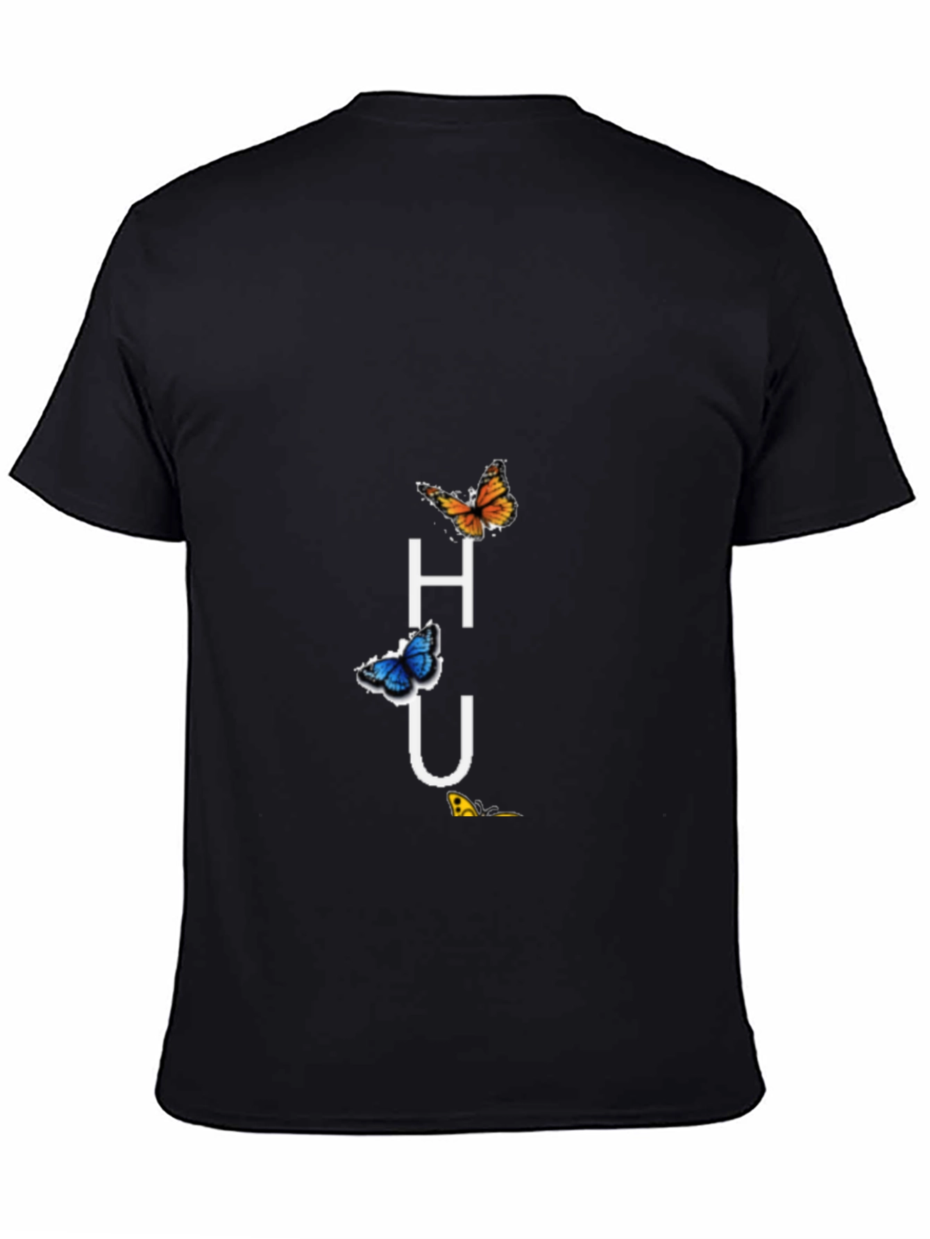 Butterfly HU Graphic Tee - Black Casual Shirt